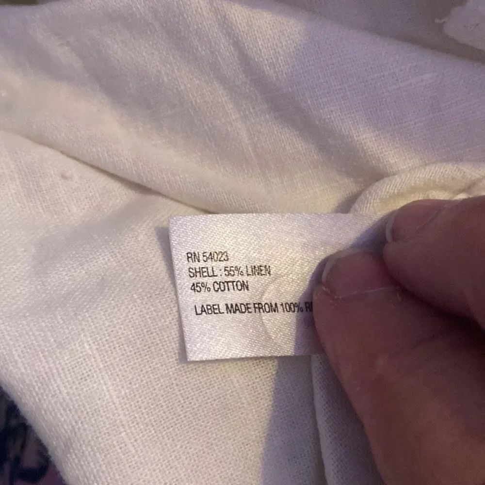Gap Boys XS Linen Shirt Off White Long Sleeve Casual Button Down